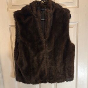 Preston & York Dark Brown Faux Fur Vest